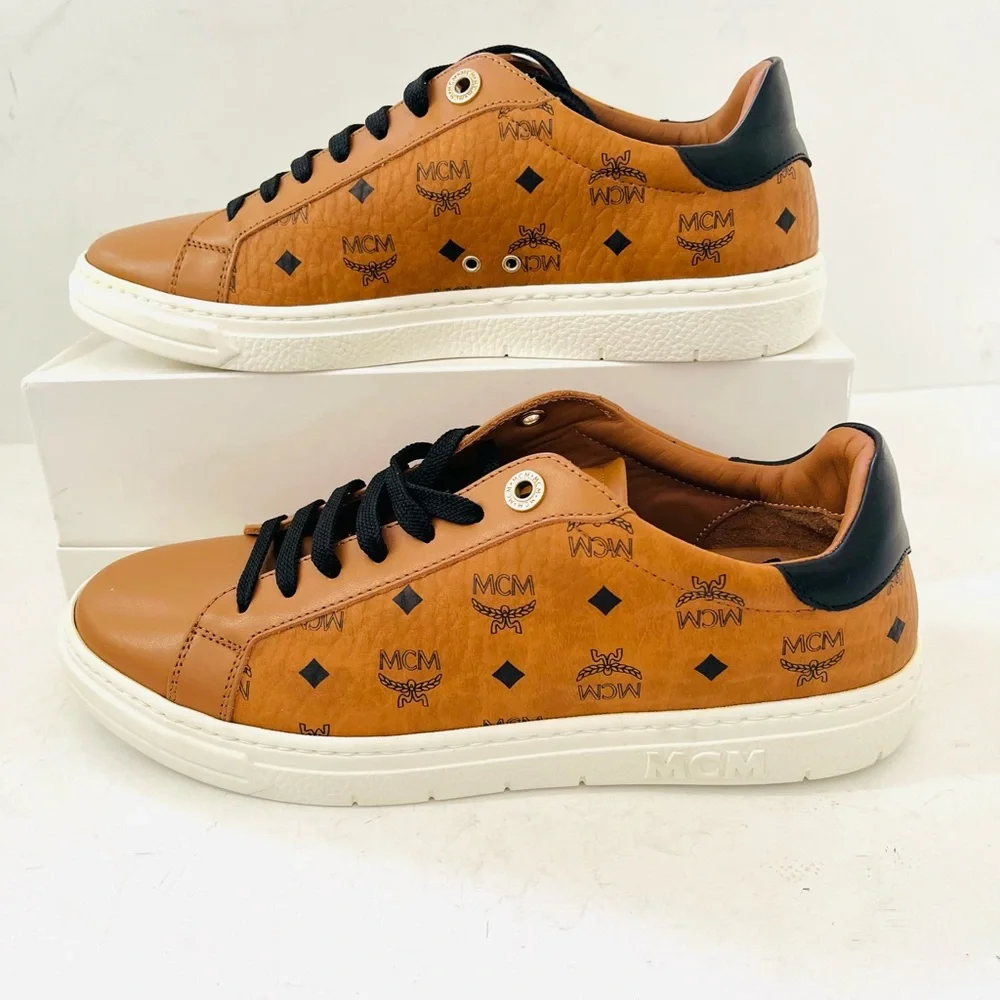 NWOB MCM women's sneakers in luggage tan 38
